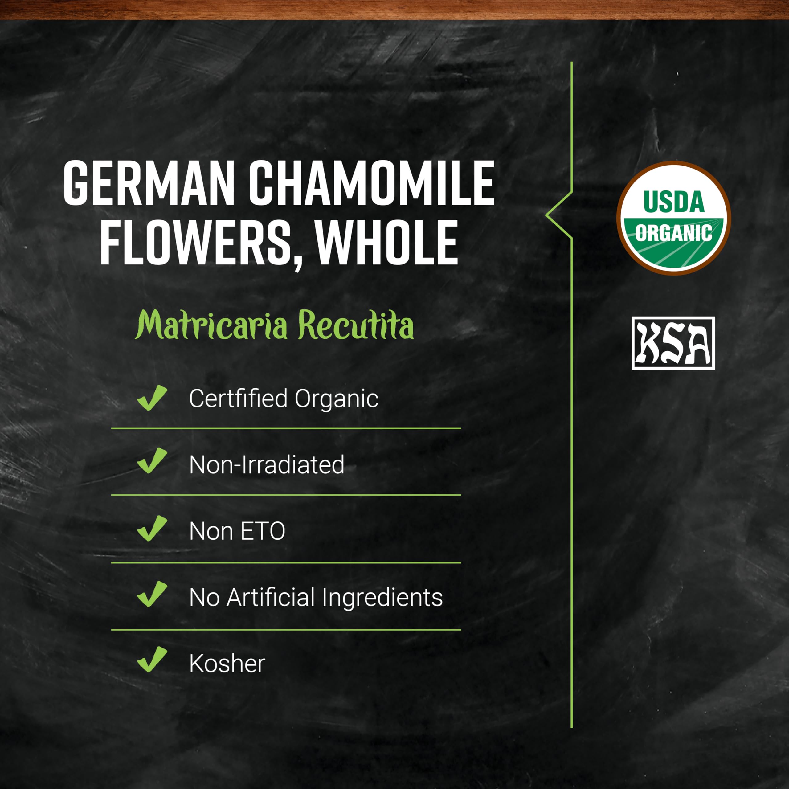 Frontier Co-op Organic German Whole Chamomile Flowers, 1-pound Bulk Bag, Makes Relaxing/Calming Tea, Kosher, Non Irradiated — Amazon image 6