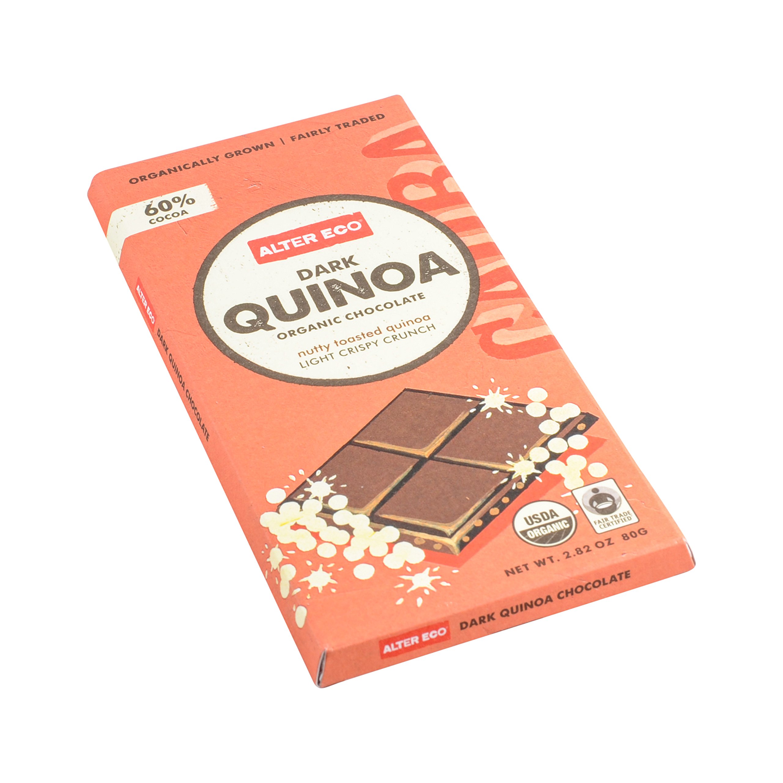 Alter Eco Organic Chocolate Dark Quinoa, 2.82 Ounce