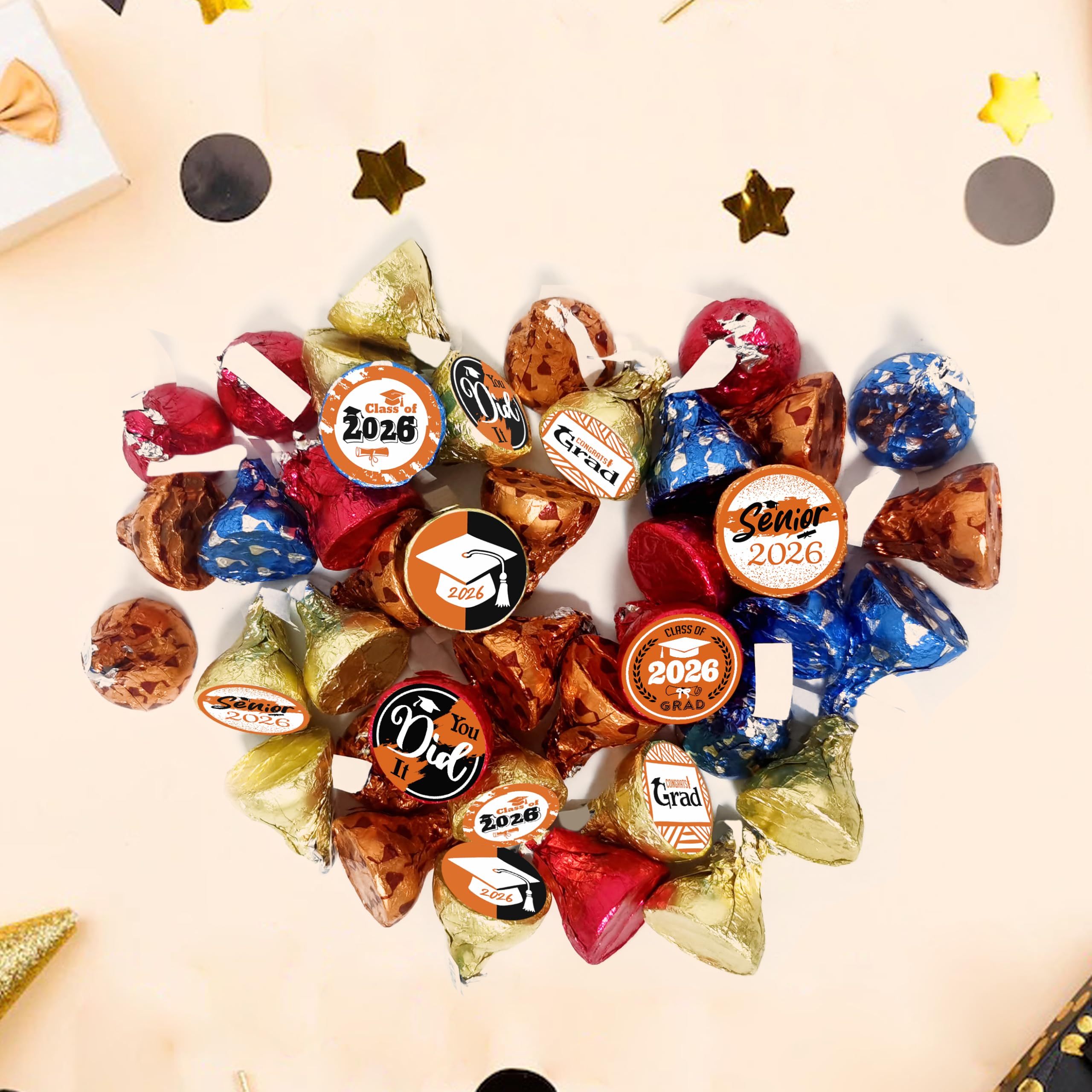 Amazon.com: Black and Orange Class of 2026 Graduation Party Favors