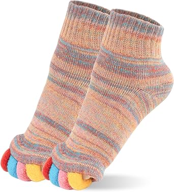 Happy Feet Toe Alignment Separator Socks, Prevent Foot Cramps and hammertoes, Toe Separator Massage Socks
