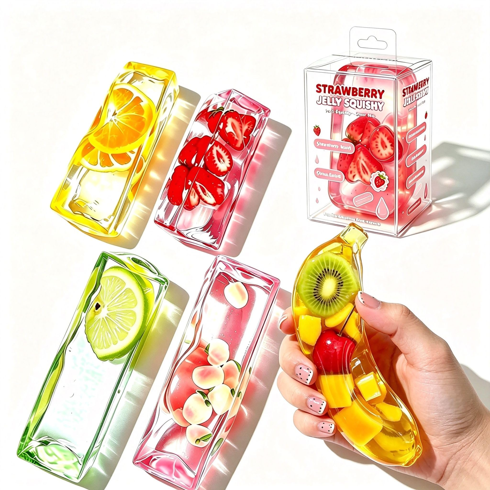 Fruit Squishy, Crunchy Squishy Fidget, Stress Relief Squeeze Fidget — image 1