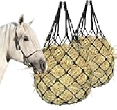 2PCS Hay Net for Horses,Slow Feed Hay Bag for Horses Goat Sheep,Hanging Hay Feeder Bag for Horses Stable Stall Paddock Rest Toy