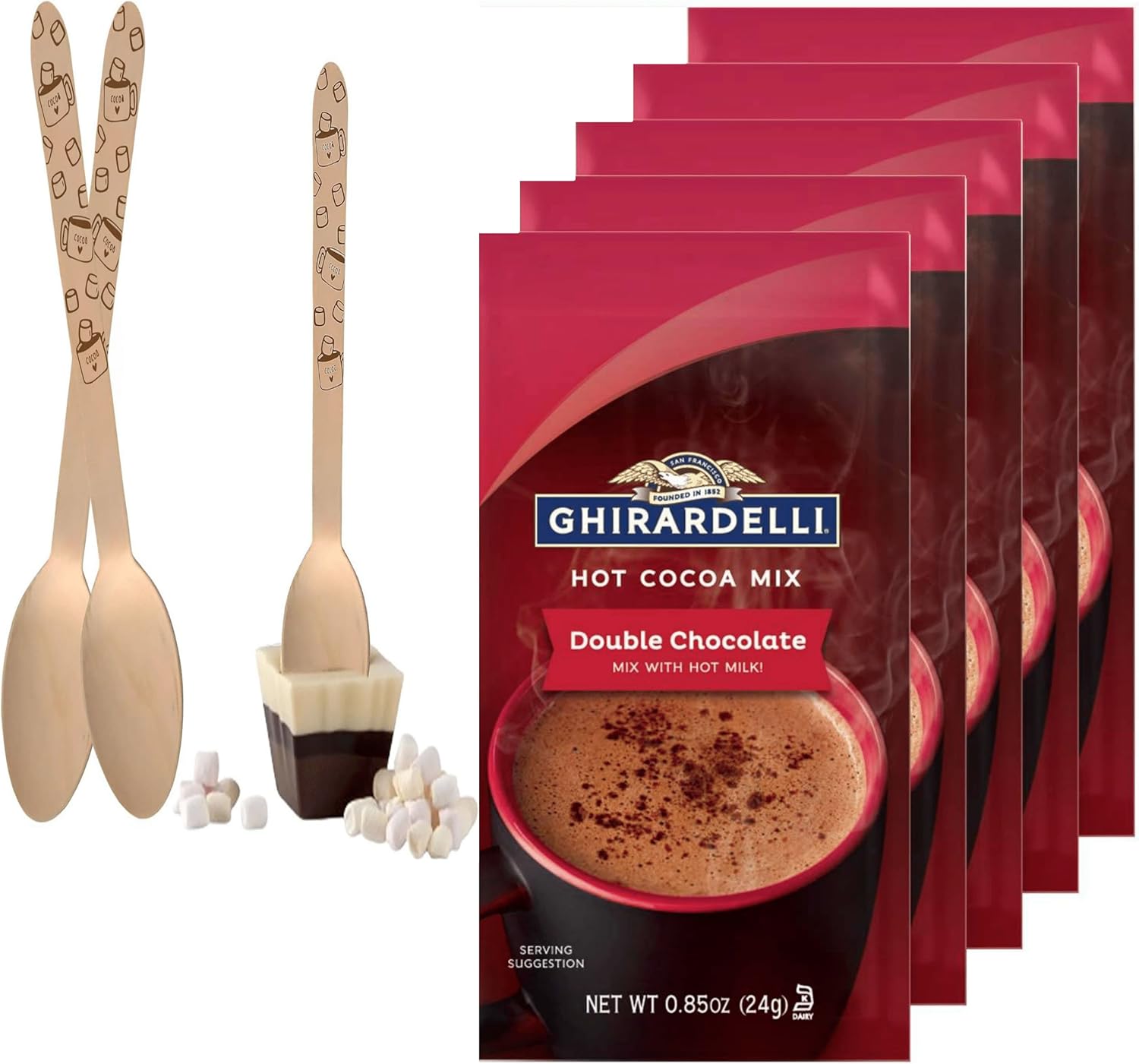 Conc entials Ghirari Double Chocolate Hot Cocoa Mix Paets,