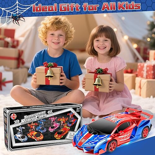 Vista 21 de Paquete de 2 autos de juguete a control remoto para niños y niños, vehículos de juguete a control remoto con faro y controlador, auto de carreras a