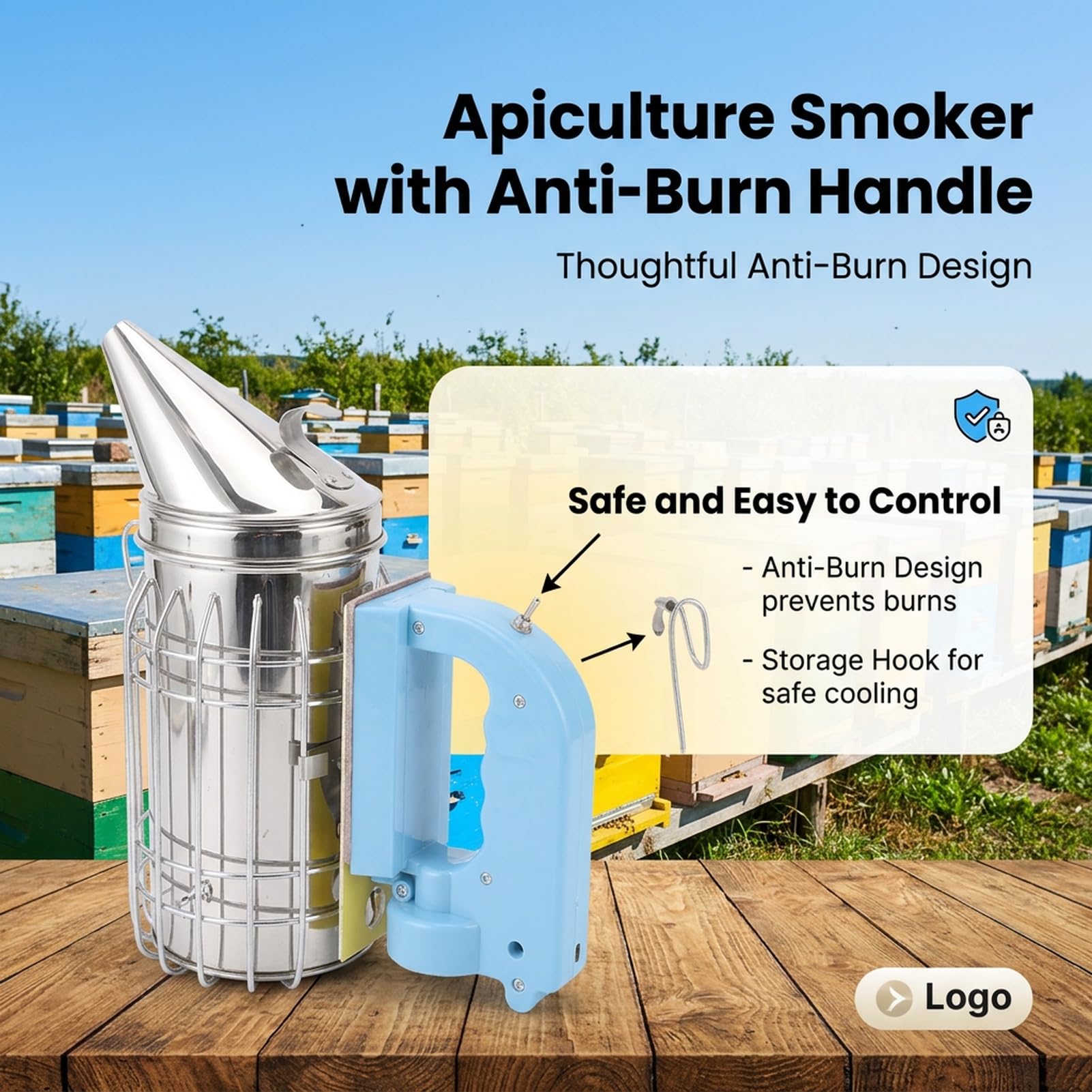 Affumicatore elettrico per apicoltura PolyGen con ampia camera di combustibile per apicoltura, produce fumo Densa per calmare le api, attrezzatura per apicoltura ricaricabile in