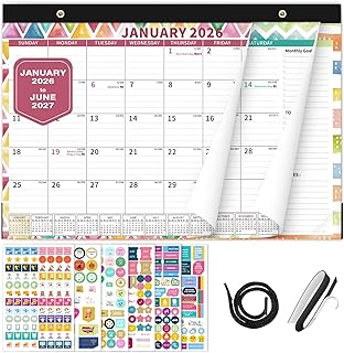 Sponsored Ad - Ospelelf Desk Calendar 2026-2027, Magnetic Fridge Wall Calendar, 18 Month Monthly Large Calendar Planner wi...