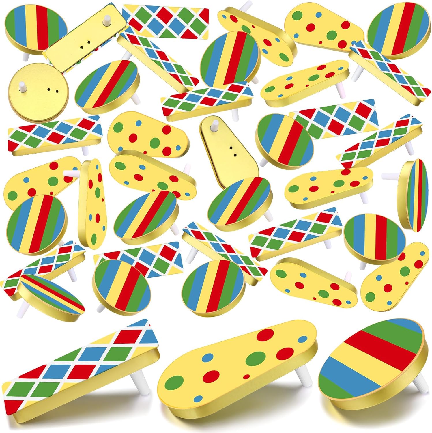 60 Pcs Metal Purim Gragger Noise Makers for Sporting Event Colorful Party Noise Makers Bulk Novelty Assorted Purim Gragger Party Favor for Holiday, Football Games, Pep Rally Supplies (New Year)