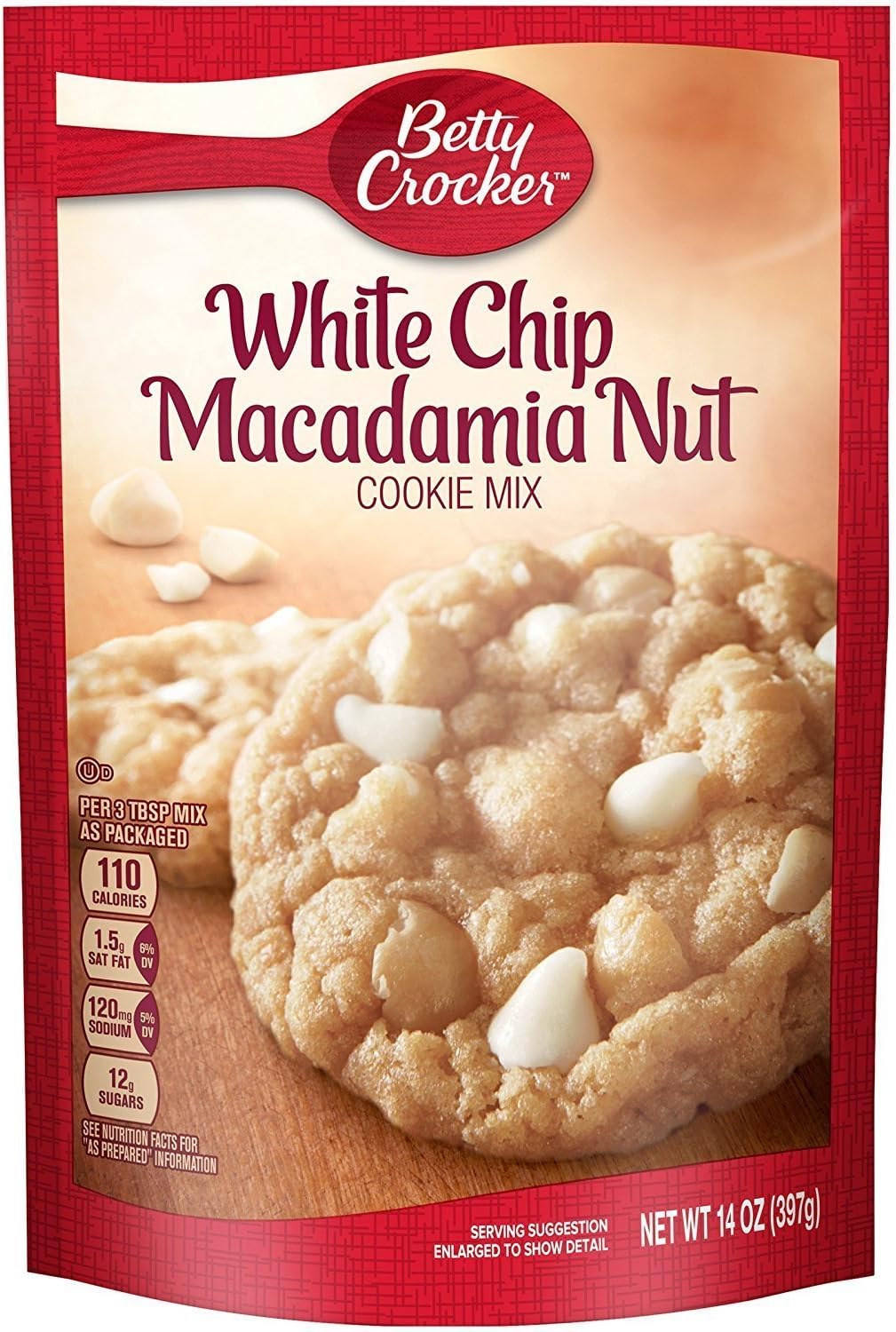 Betty Crocker Cookie Mix Pouch, White Chip Macadamia Nut, 14 Oz ( 2 pack )