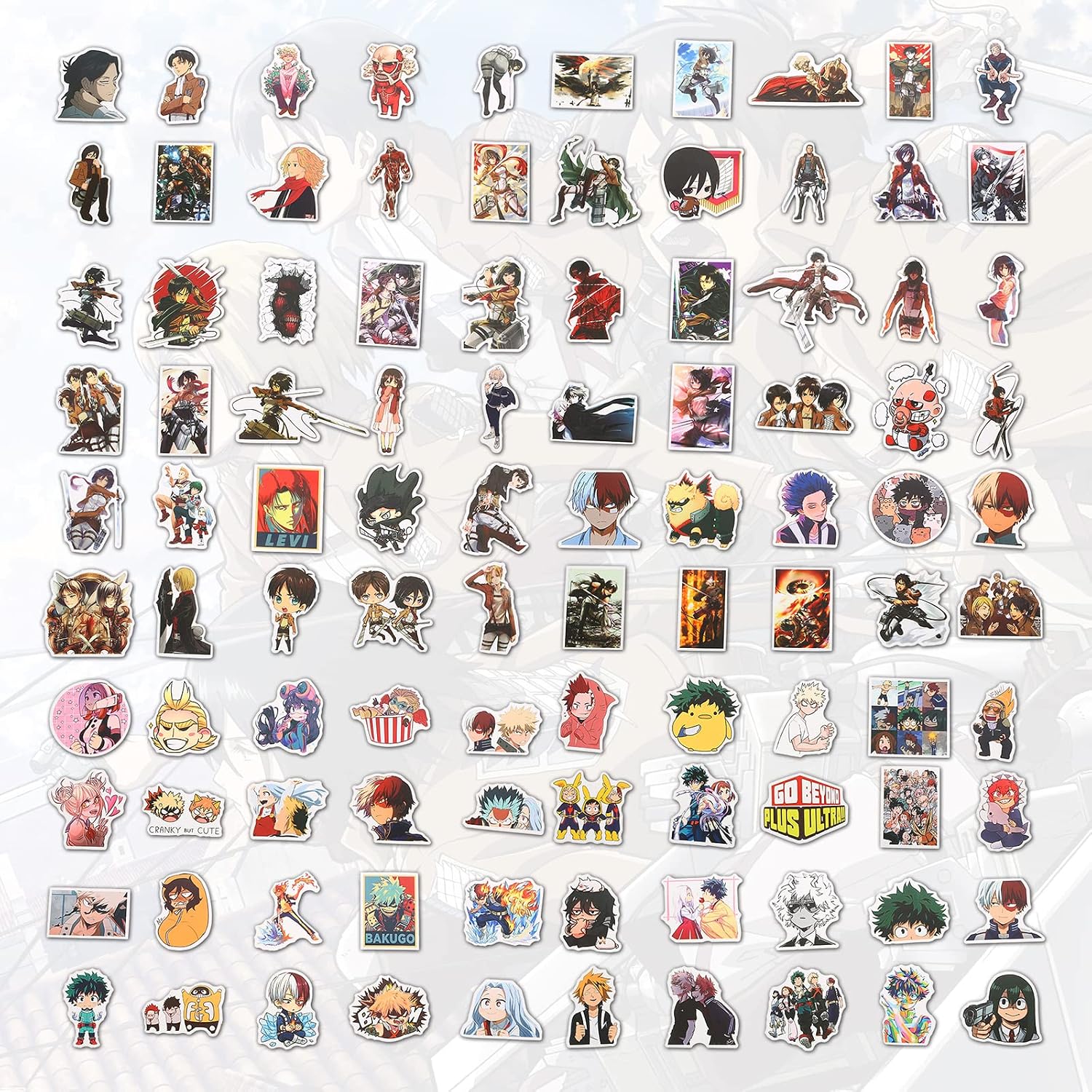 300 Anime Stickers Mixed Pack, Hd Printing Hot Anime Stickers for Water Bottles Laptop Car Computer Skateboard Luggage Hydro Flask, Waterproof Anime Vinyl Stickers for Teens Kids Adults