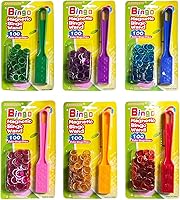 Vista 5 de Vara mágica de bingo con fichas, paquete de 6 y 600 fichas de metal, 6 fichas de metal de colores, para juegos de grupo grande, noche