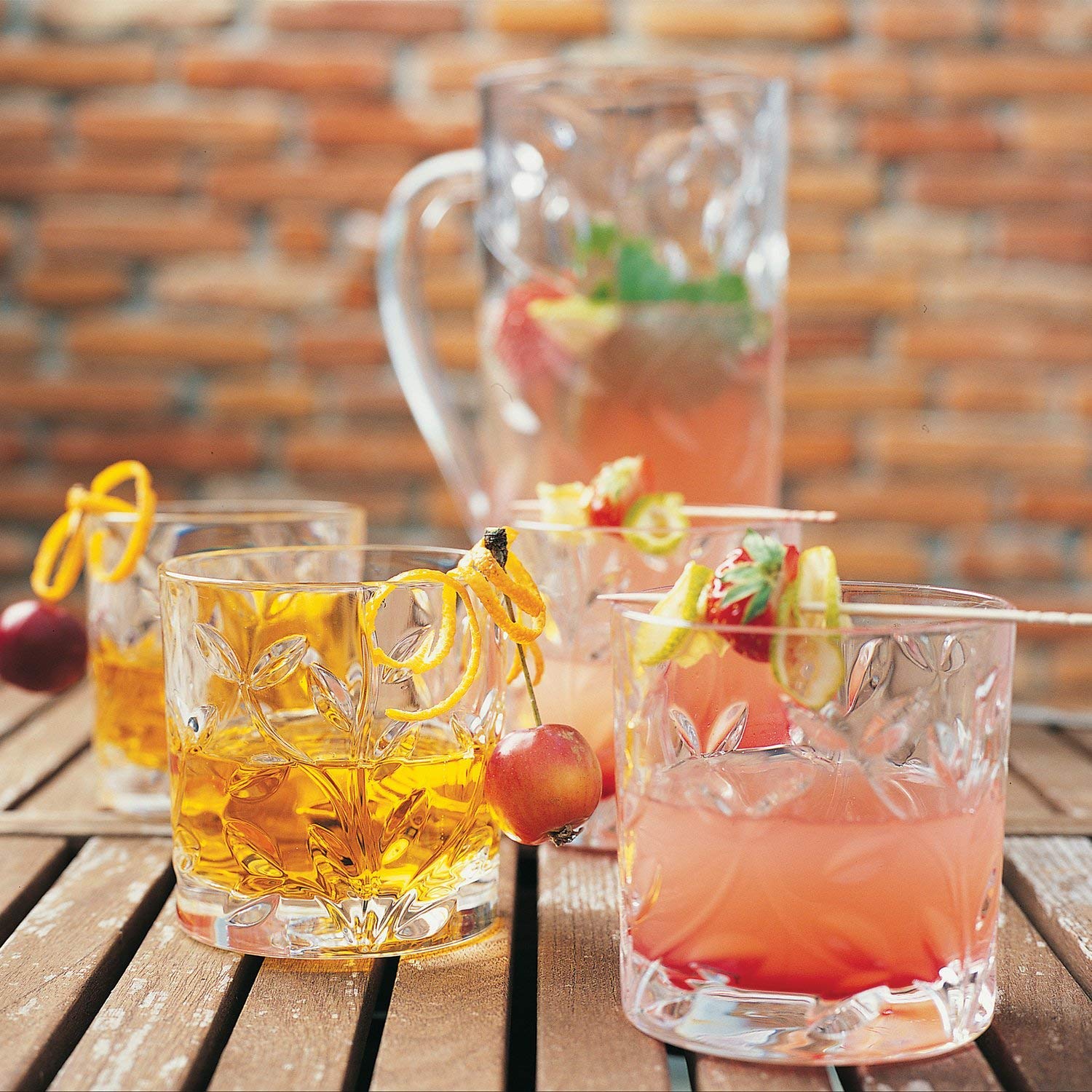Juego De 6 Vasos De Whisky De 10.5 Onzas Con Vidrio Corto ámbar De 9 Onzas, Juego De 4 Para Whisky, Bourbon, Escocés Y Cóctel