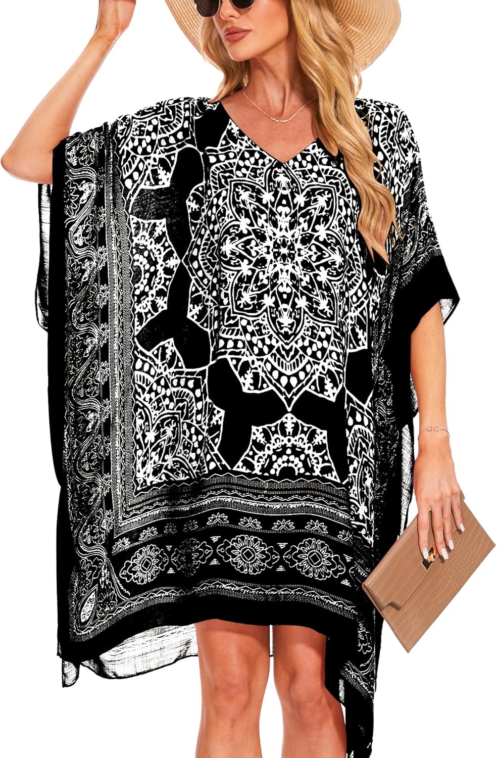 Breezy Lane Women's Beach Cover Up Swimsuit Coverups Kaftan for Bathing Suit Vacation Summer Resort Wear - Image 3