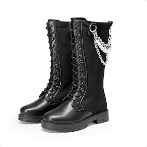 Amazon.com: DREAM PAIRS Girls Riding Boots Knee High Side