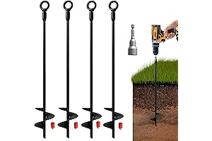 VASGOR 18” Ground Anchors (4pcs) – Easy Setup, 30mm Diameter, Heavy Duty...