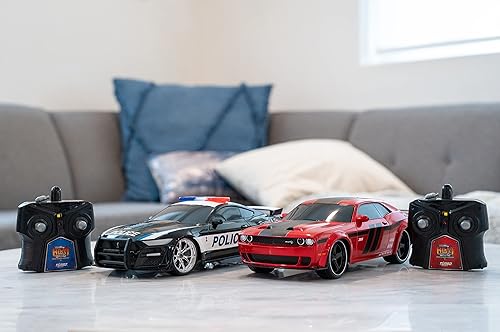 Miniatura 2 de Jada Toys Hyperchargers 1:16 2020 Ford Mustang Shelby GT500 y 2019 Dodge Challenger SRT Auto de control remoto, juguetes para niños y adultos