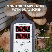 Regulator de temperatură digital Inkbird ITC-308 cu senzor, comutator încălzire-răcire, termostat 230V, putere 2200W, sondă 2m IP68 5