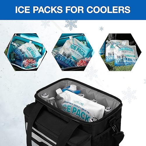 Miniatura 4 de SUNLUG Paquetes de hielo reutilizables para enfriadores, paquetes de congelador de larga duración para bolsa de refrigeración, bolsas de almuerzo,