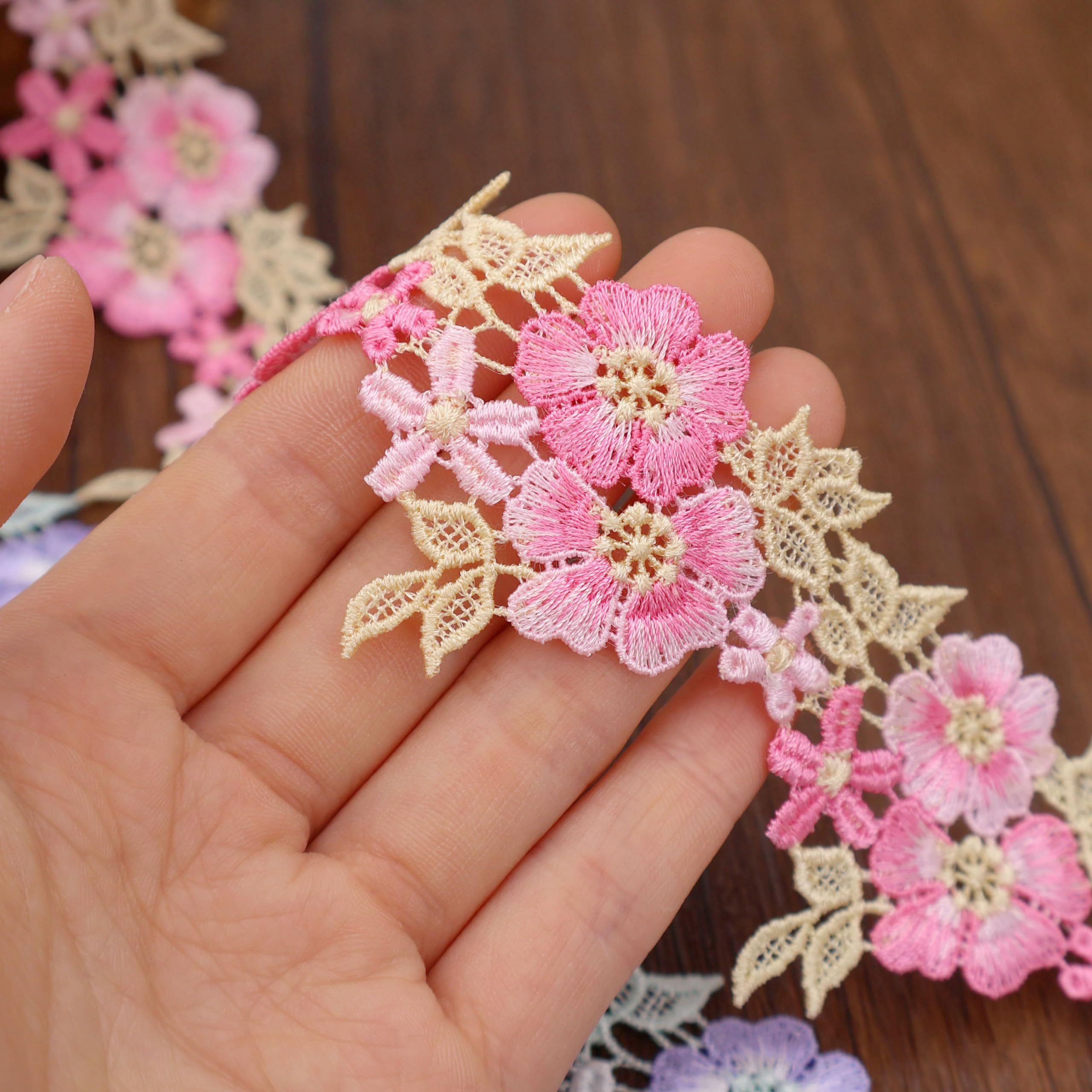 Amazon.com: IDONGCAI Floral Lace Trim Vintage Flowers Embroidered