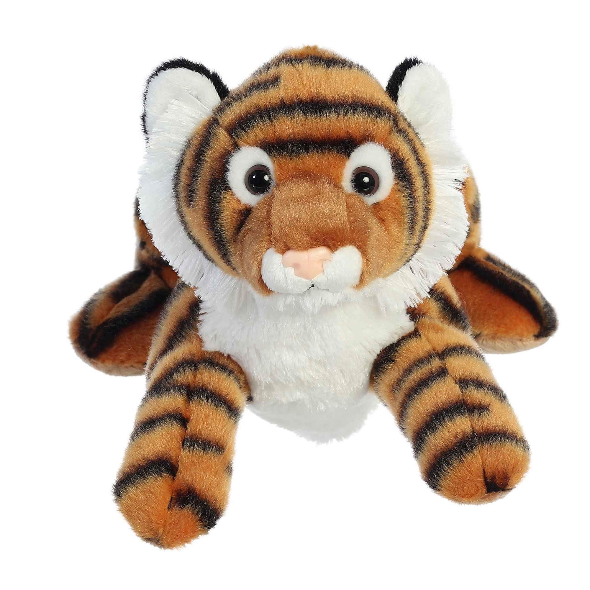 AURORAInteractive Hand Puppet Tiger Stuffed Animal - Storytelling Adventures - Playful Learning - Orange 12 Inches