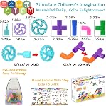 STEM Learning Pipe Tube Toys, Tube Locks Construction Building Blocks 96 Pcs - Multicolor Educational Building Blocks Set with Wheels& Spouts & Joints for Kids Ages 3+ Visit The FUBAODA Store