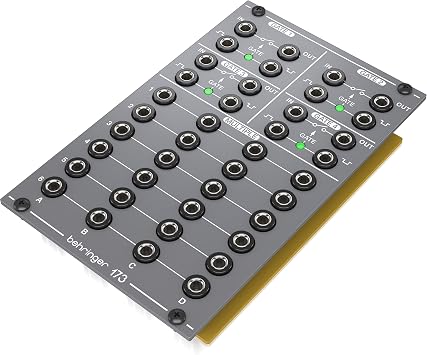 Behringer Analog Synthesizer Module, Euro Rack Module, Analog Quadgate/Multiple Module, SYSTEM100 Series 173 QUAD GATE/MULTIPLES GRAY