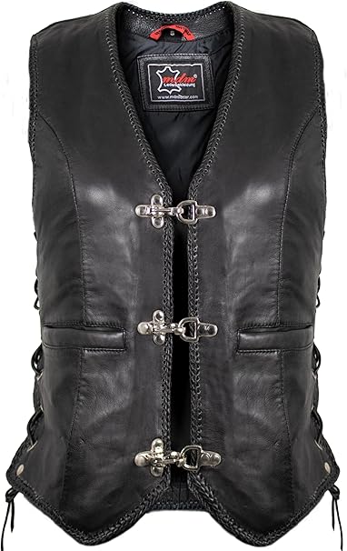 MDM Leren motorvest voor dames