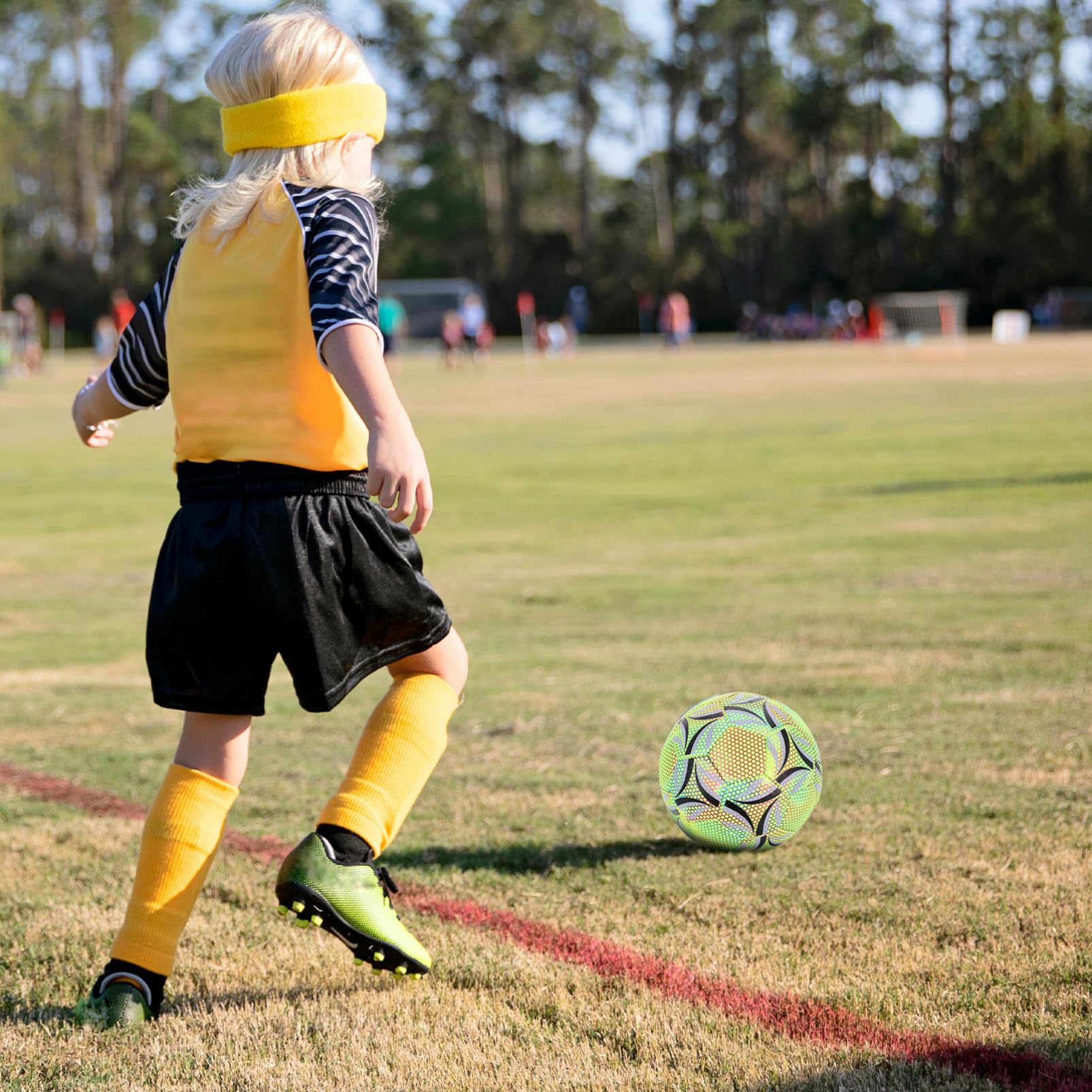 HANABASS Balón De Fútbol Iluminado para Entrenamiento para Jóvenes y Adultos Alta Durabilidad y Diseño Ergonómico