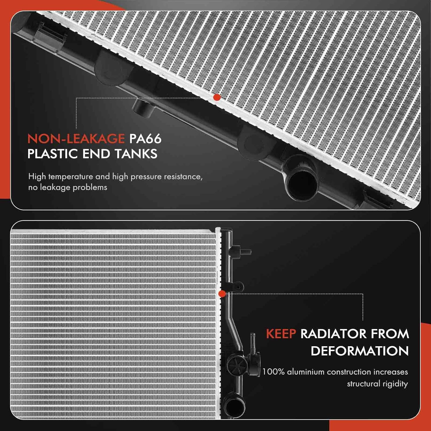 A-Premium Engine Coolant Radiator Assembly Compatible with Nissan Cube 2009-2014 L4 1.8L, Manual Transmission, Replace# 214101FD5A