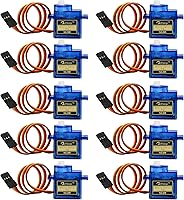 Vista 1 de 10 unidades de micro servos SG90 de 0.317 oz para control remoto de robot, helicóptero, avión, auto, barco