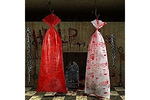 Pack of 2 Gruesome Halloween Body Bags for Realistic Halloween Decor