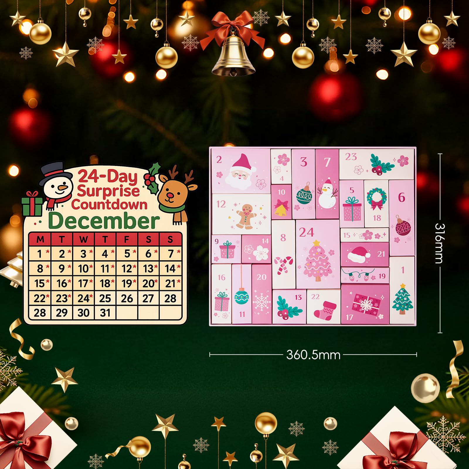 Calendario Avvento Beauty Skincare, 24 pezzi Natale Calendario Avvento, Sakura Set Cura Della Pelle Viso Donna, Calendario Natale Beauty per Donne, Ragazze e Teenager