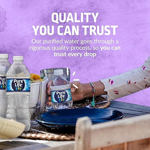 Miniatura 16 de Pure Life - Agua purificada, 8 onzas líquidas, agua embotellada de plástico, paquete de 24