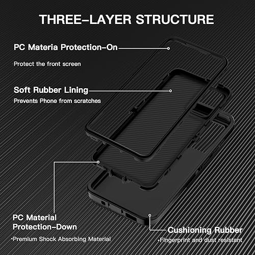 Miniatura 9 de I-HONVA Funda para Galaxy S20 FE 5G a prueba de golpes, protección de cuerpo completo 3 en 1 sin protección de pantalla Funda resistente con funda