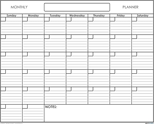 Miniatura 4 de SwiftGlimpse Calendario mensual de pared de 36 x 48 pulgadas, de borrado en húmedo sin fecha, de 1 mes, reutilizable, perfecto para organizar