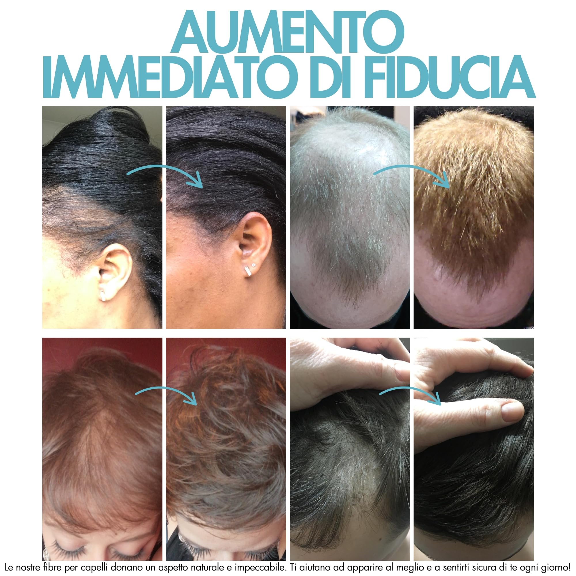 Hair Genetics Ricariche Di Fibre Capelli - Fibre cheratina per capelli per Uomini e Donne con Diradamento e Perdita - Hair Fiber Plus per Copertura Radici e Volume Naturale (50g, Marrone Scuro)