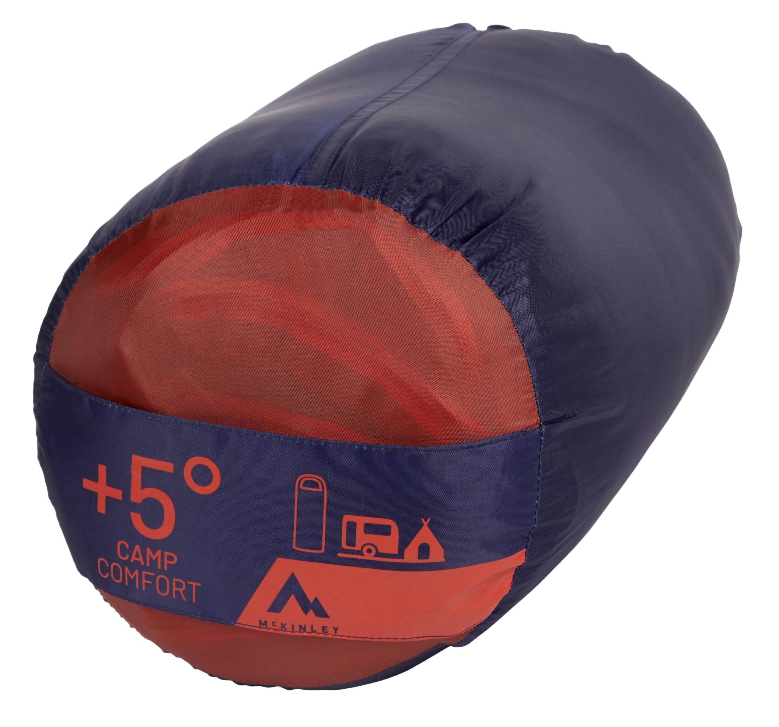 Mckinley Unisexe Comfort II 5 Sac de Couchage Red Rust/Navy Dark 195L