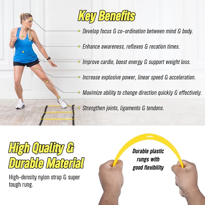 Escalera de agilidad deportiva 20ft para entrenamiento miniatura 4