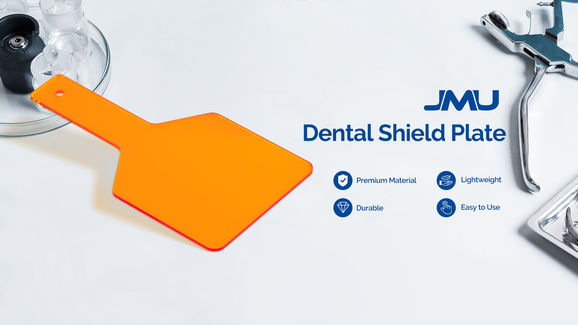 Image of JMU 2 Pcs Dental Shield Plate, Handheld Dental Shade Board, Dental Light Curing Shield Eye Protective Plate
