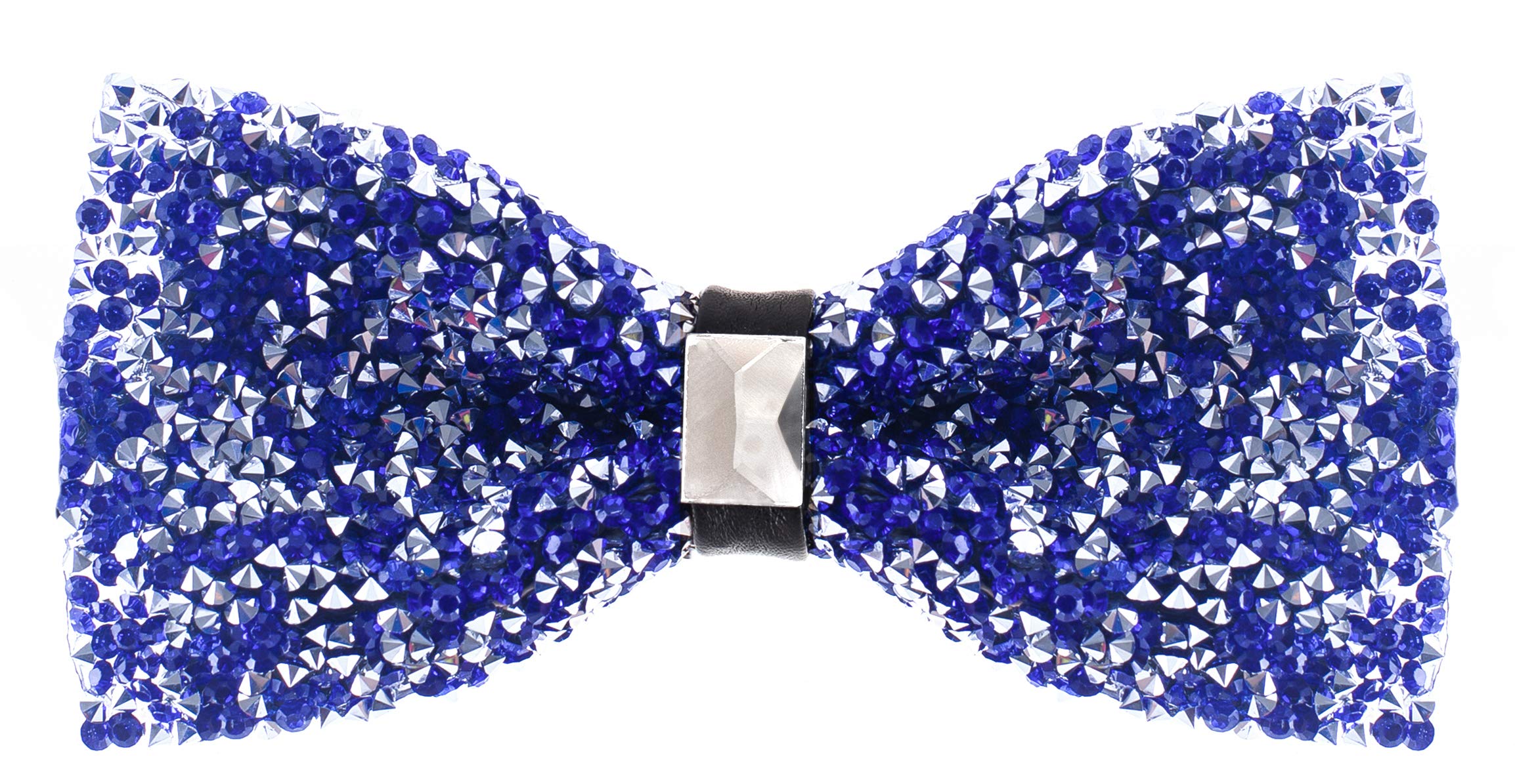 Rhinestone Bow Ties for Men - Pre Tied Sequin Bowties Men with Adjustable Length, Jewel Bow Tie, Jewels - Royal Blue, One size fits most