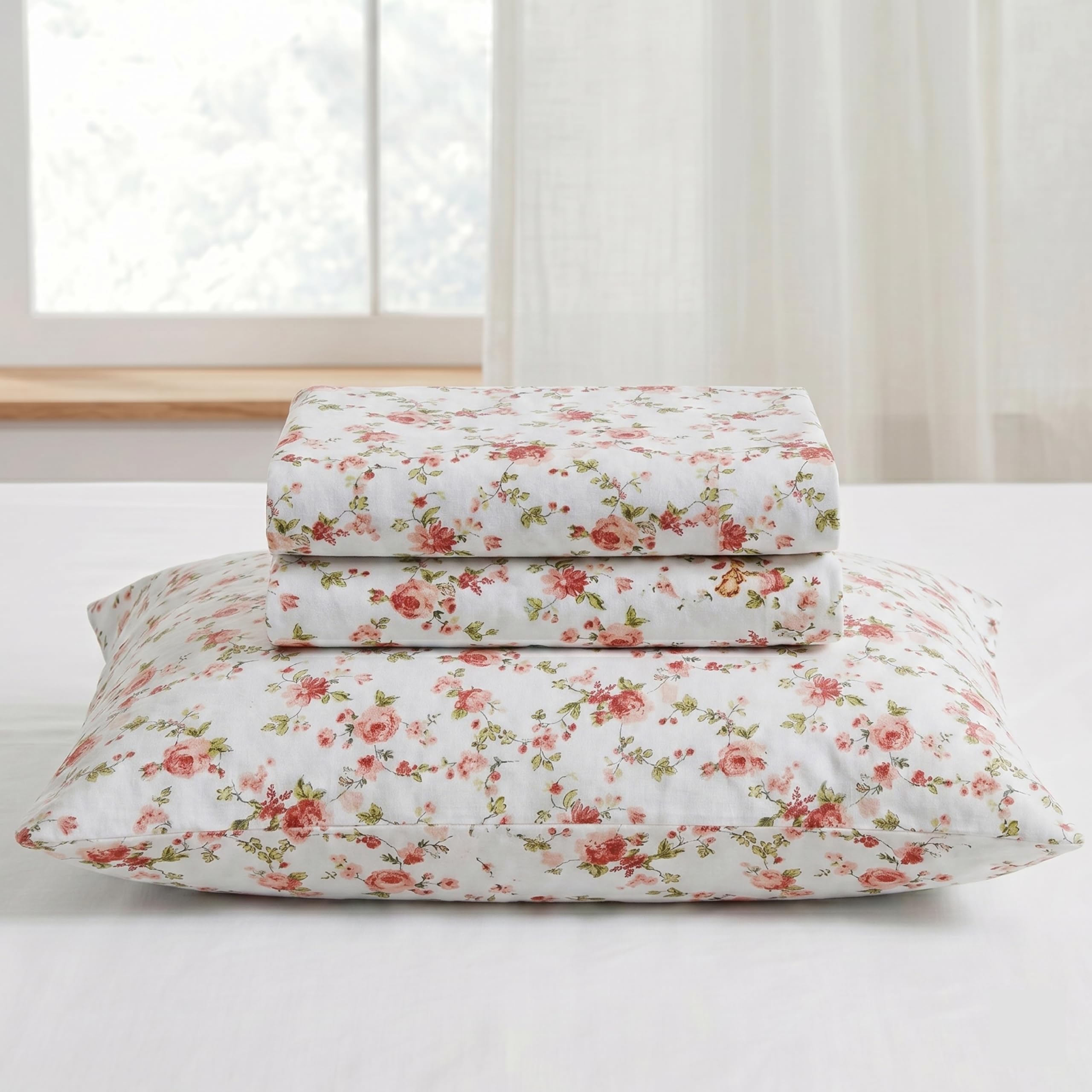Modern Threads Mariah 4-Piece 100% Cotton Flannel Sheet Set – Soft And Durable For Every Season, Queen