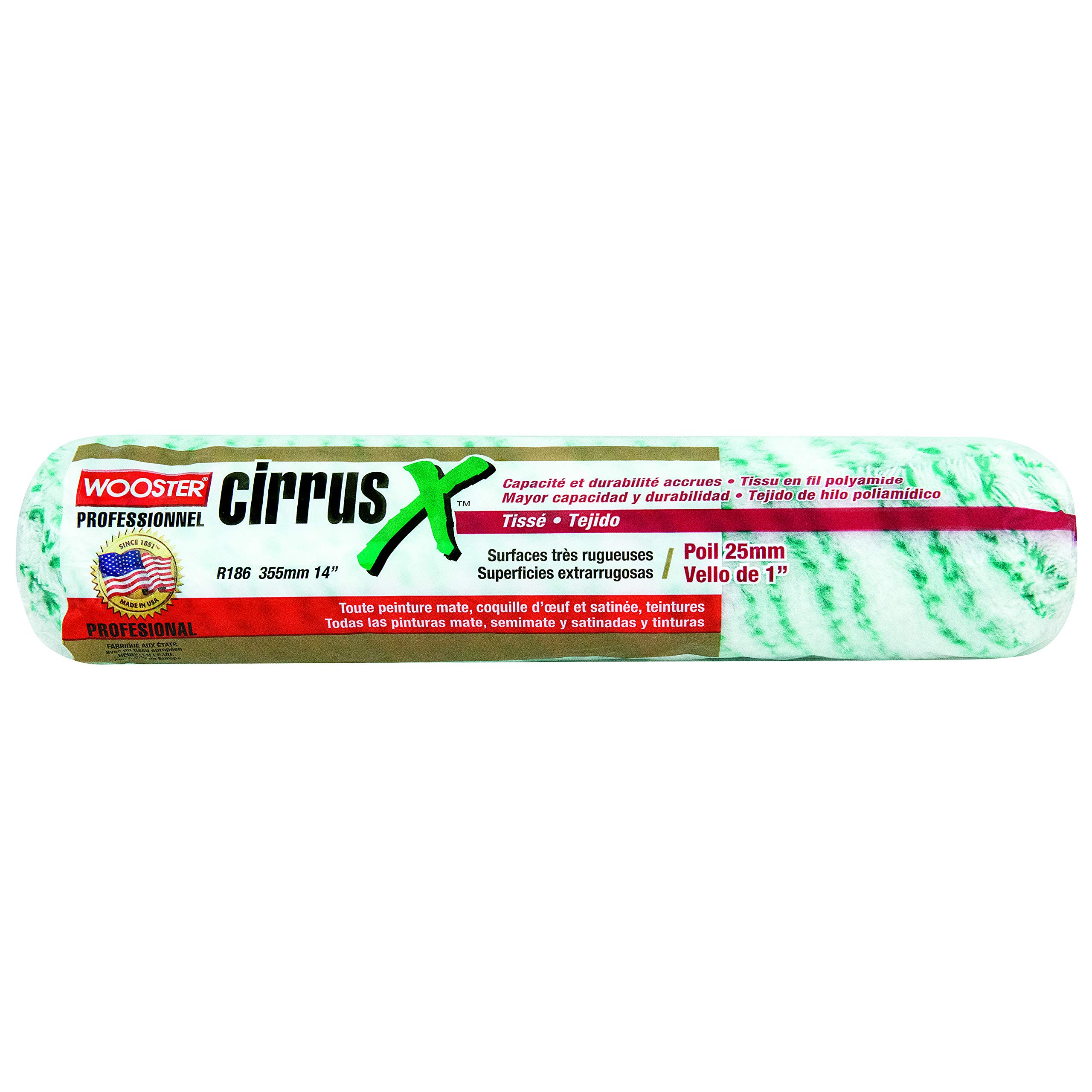 Wooster Cirrus X 1" Nap Extra Rough Paint Roller Sleeve14 Inch from B&Q