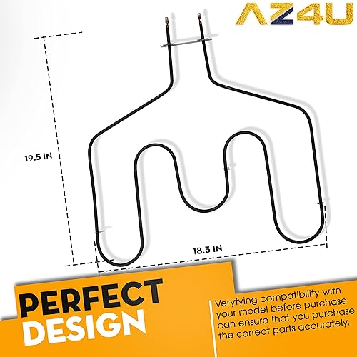 Miniatura 6 de AZ4U WB44T10011 Horno de cocina inferior unidad de calefacción reemplaza WB44T10059 WB44T10011 Elemento de horneado para Kenmore, GE JB905BH1BB