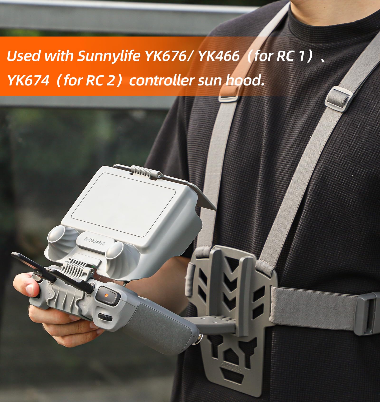 Para DJI RC 2/1 Control Remoto Soporte Vientre Soporte RC PRO Control Remoto Soporte Pecho Espalda Correa Drone Remote Lanyard Accesorios (RC PRO