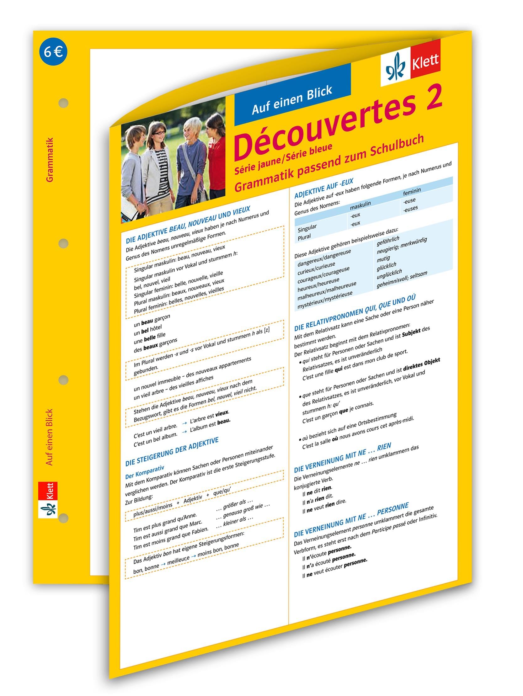 Découvertes Série jaune und bleue 2. Grammatik