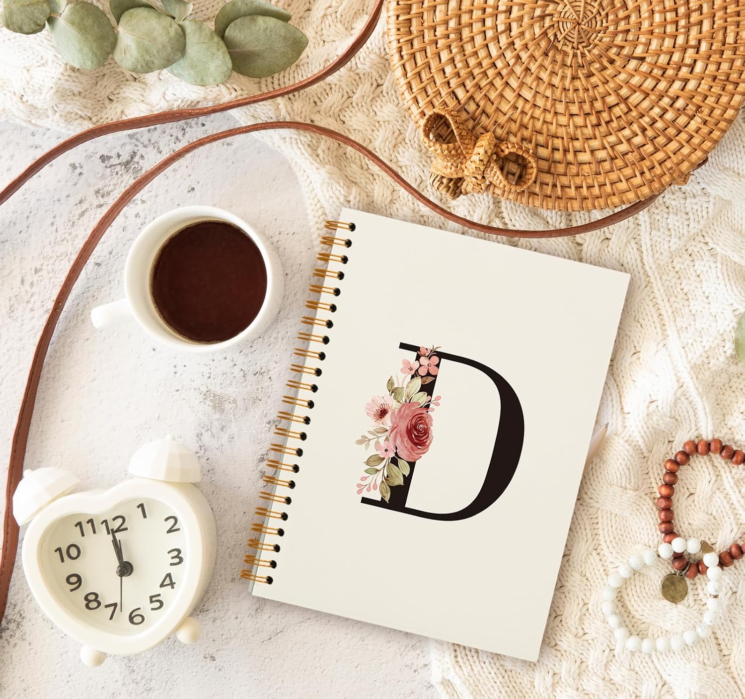 OXW Personalized Gifts Initial Letter D Spiral Notebook Journal 5.5 x 8.3 image 3