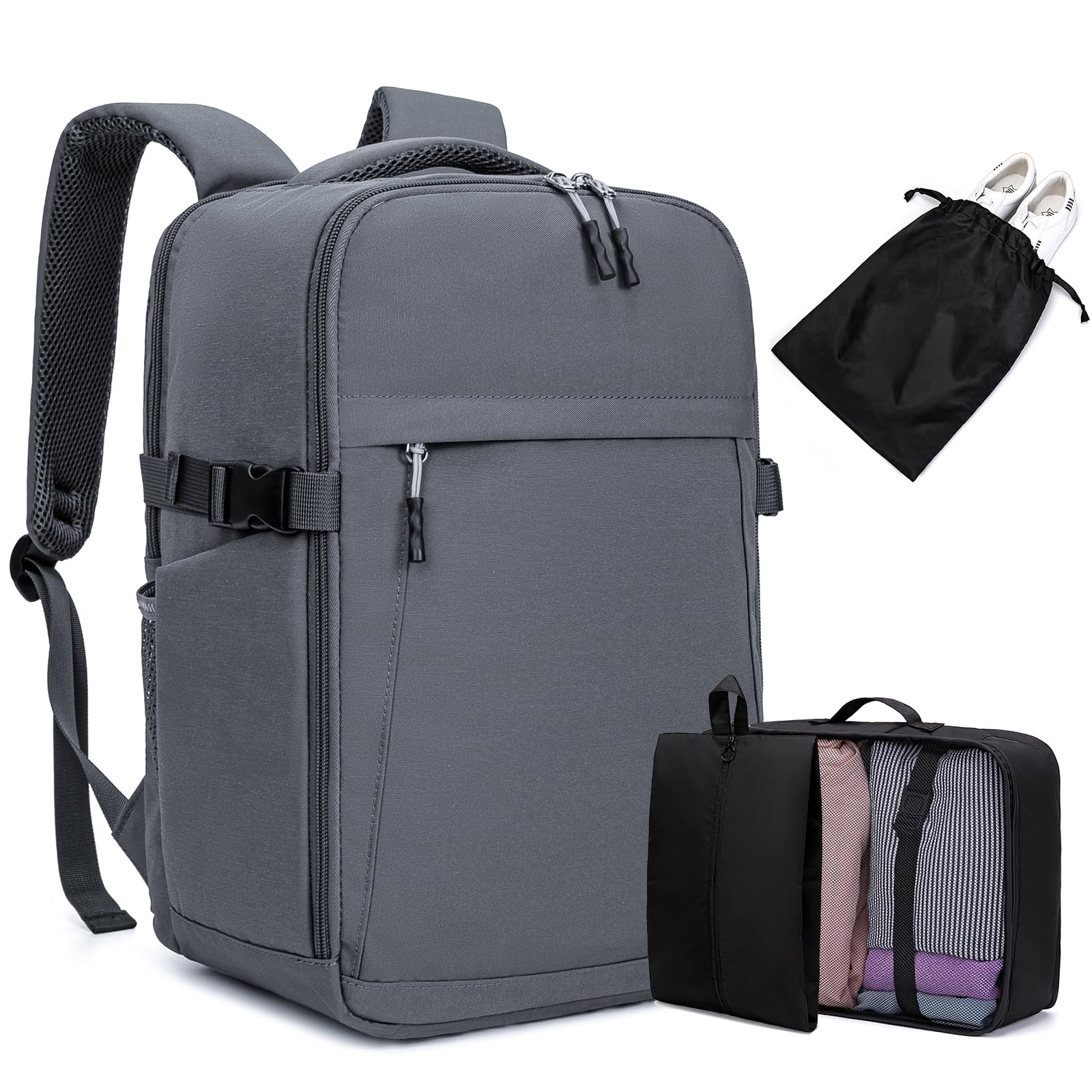 Lossga Mochila Viaje Cabina Avion 40x20x25 para Ryanair Mochila Ryanair 40x20x25 con Organizador de Equipaje Mochilas de Viaje Mochila Cabina Travel Backpack Equipaje de Mano para Easyjet Vueling Wizz Air