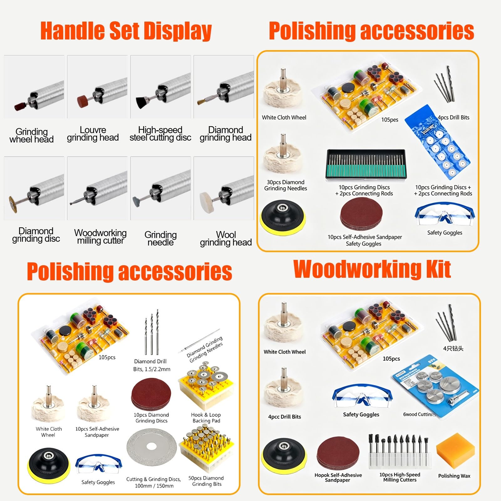 5 en 1: corte, amolado, perforación, pulido, grabado para pequeños estudios | 800-10000 RPM, para materiales delicados como ámbar, piedras blandas y aleaciones de metales preciosos(+Polishing)