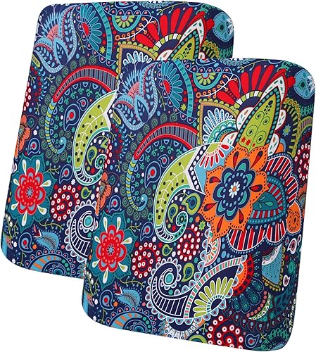 Miniatura 115 de hyha Fundas de cojín de sofá estampadas, fundas de sofá florales lavables para sofá de 3 cojines, fundas de cojín elásticas con patrón de Rojo y