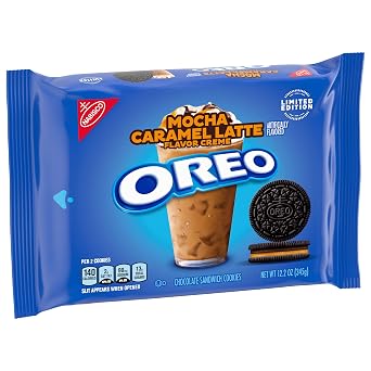 OREO Double Stuf Mocha Latte Cookies, 12.2 Oz Package