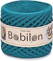 Vista 23 de Hilo de camiseta – 0.197-0.276 in – Cinta de punto para ganchillo, tejido, macramé, manualidades – 328.1 ft / 110 yardas – Hilo de algodón